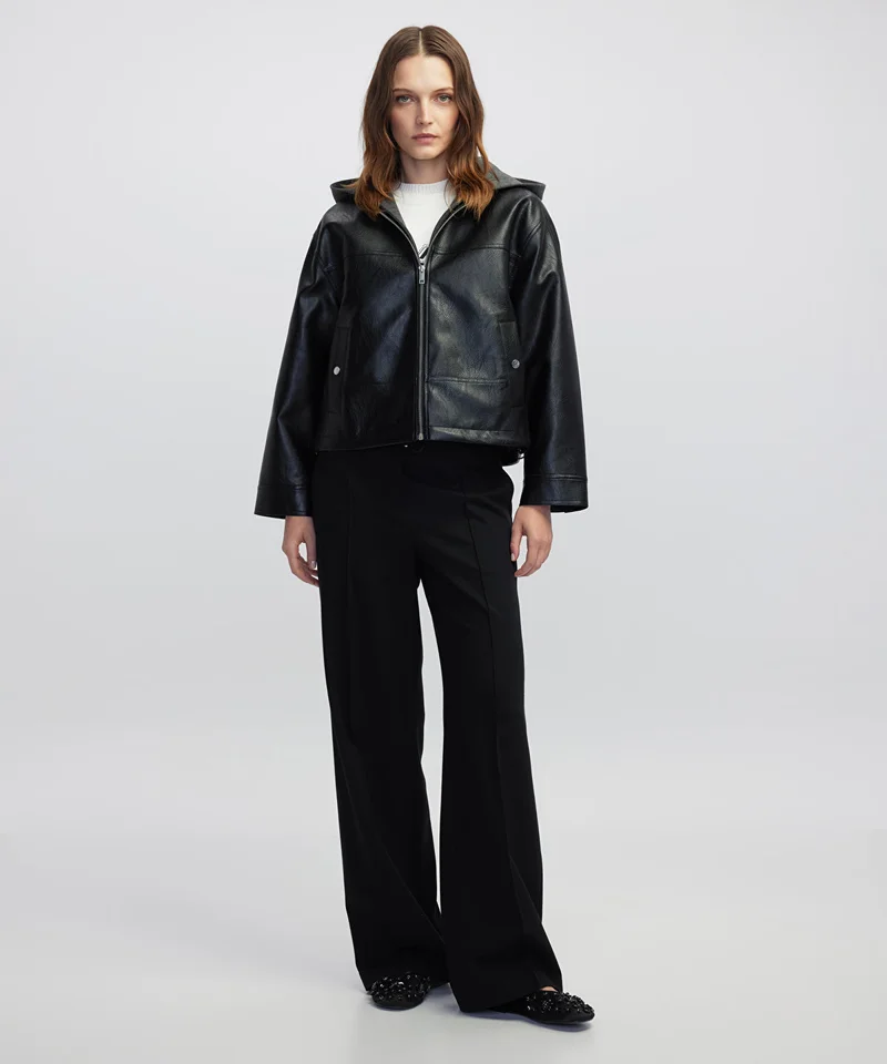 ابيكول Mixed Media Color-Block Coat